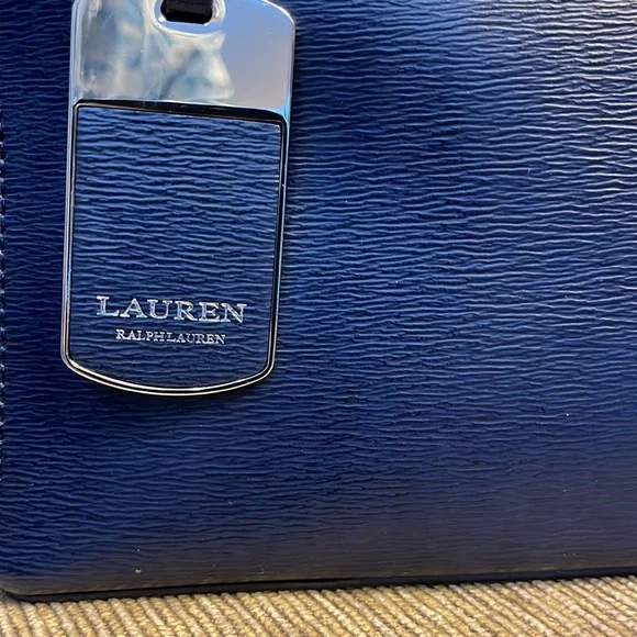 Lauren Ralph Lauren Navy Blue Newbury DoubleZip Shopper NWT